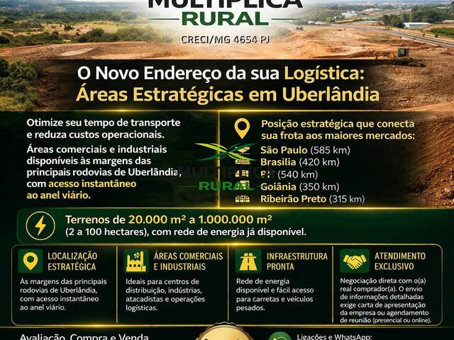 #734 - Área para Venda em Uberlândia - MG
